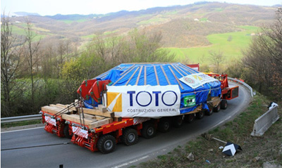 Italia/Variante di Valico - Il trasporto della TBM EPB Martina dalla Germania in Italia