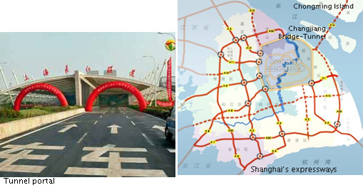 Cina - Aperta la Changjiang Tunnel-Bridge Expressway